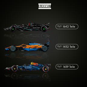 Ultimative Formel-1-Kollektion – Mercedes-AMG F1 W14 | McLaren F1 (Orange-Blau) | Red Bull Racing RB20